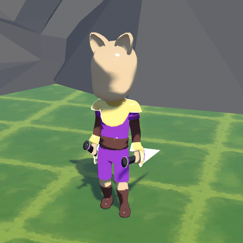 In game Grass assassin in purple armor