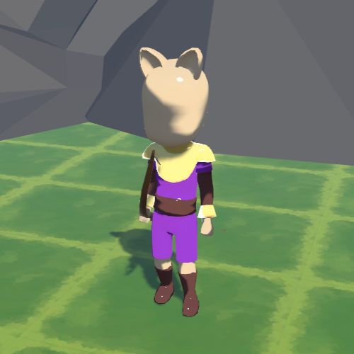 In game Grass bowman in purple armor