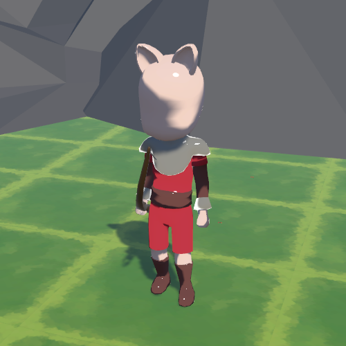 In game Grass bowman in red armor