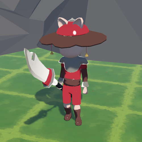 In game Grass spearman in red armor