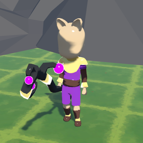 In game Grass wizard in purple armor